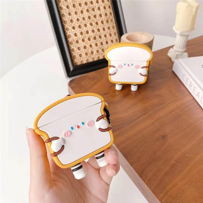 Funny Three-dimensional Standing Cute Bacon Toast  Protective Cover